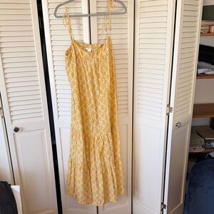 H&M Yellow Patterned Summer Dress